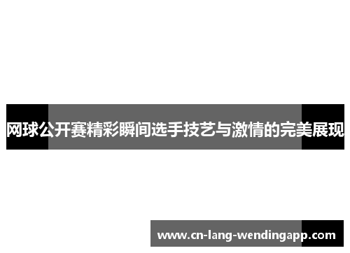 网球公开赛精彩瞬间选手技艺与激情的完美展现